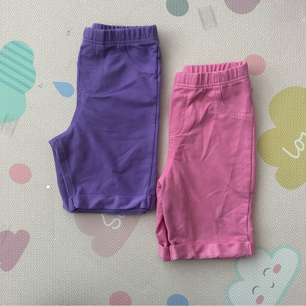 Wonder Nation Kids' Purple and Pink Bermuda Shorts